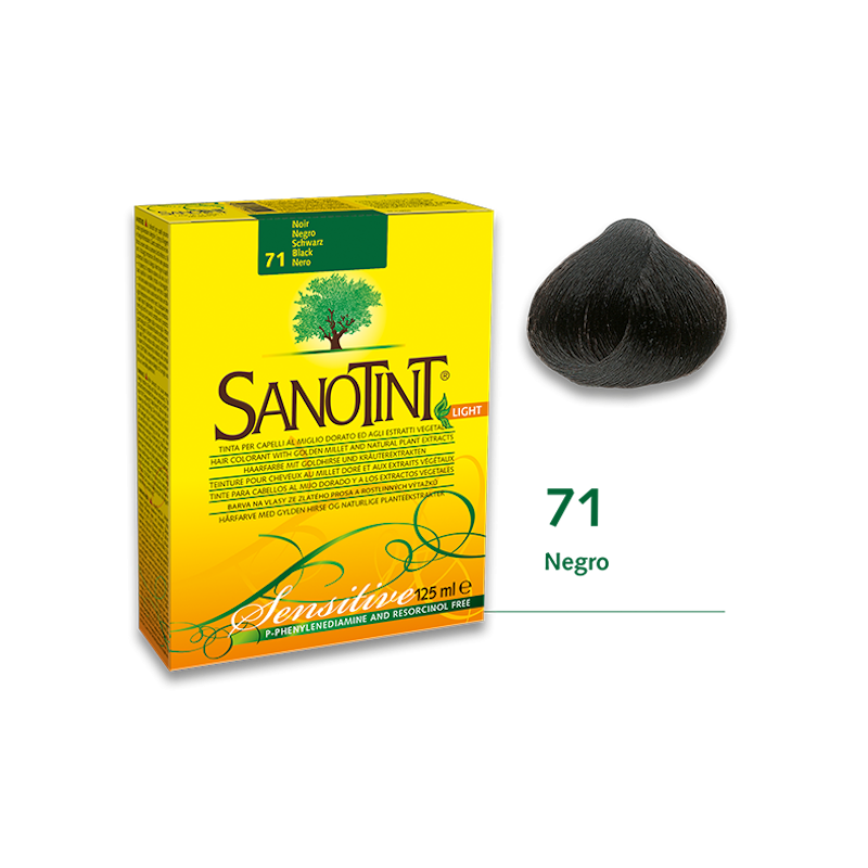 SANOTINT Tinte Sensitive 71 Negro | 125 ml. | Tinte Natural Sanotint | Vitasanis