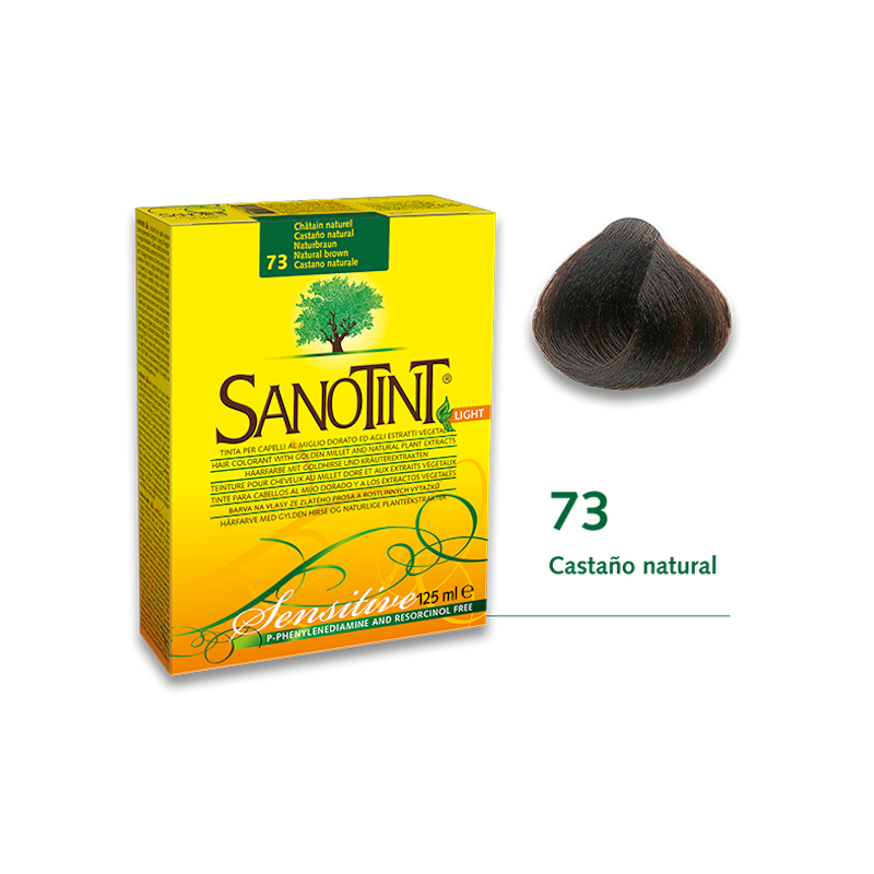 SANOTINT Tinte Sensitive 73 Castaño natural | 125 ml. | Tinte Piel Sensible | Vitasanis