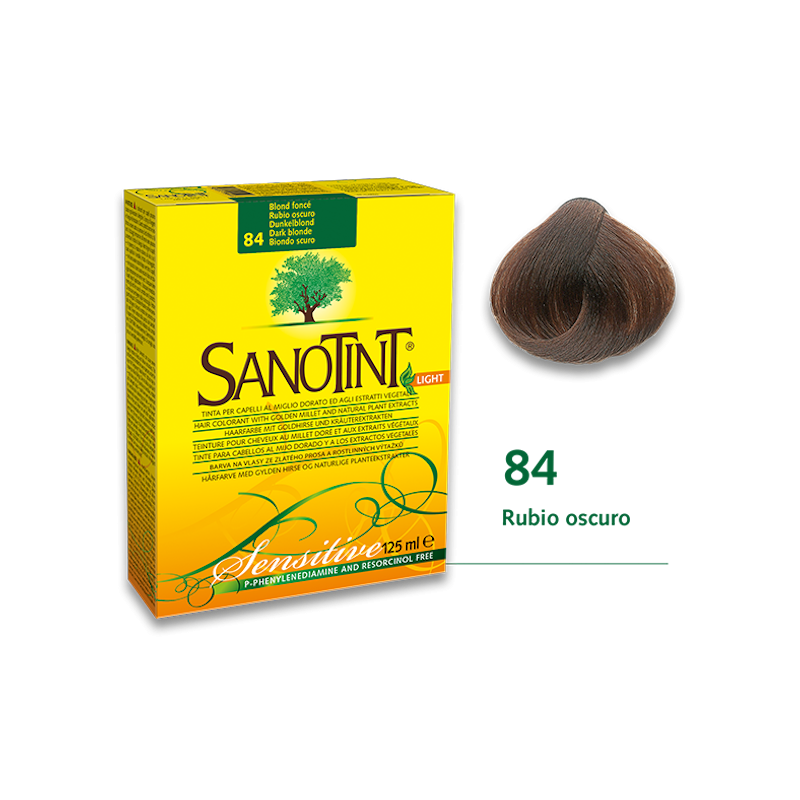 SANOTINT Tinte Sensitive 84 Rubio oscuro | 125 ml. | Tinte Natural Sanotint | Vitasanis