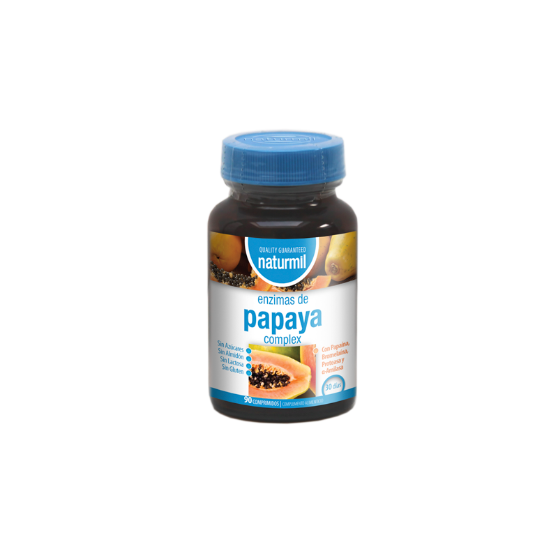 Enzima de Papaya Complex | Naturmil | 90 Comprimidos | Vitasanis