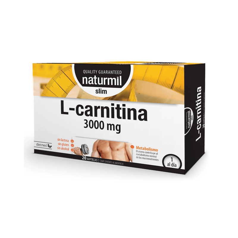 L-carnitina Slim 3.000 mg. 20 Ampollas | Naturmil | Vitasanis