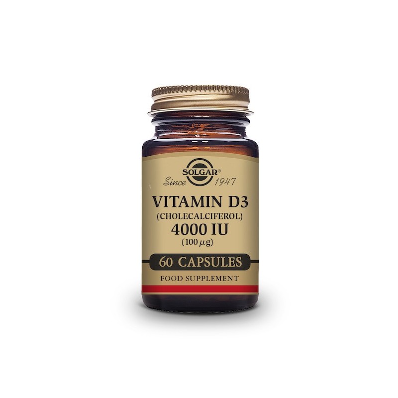 Vitamina D3 4000 UI Solgar | 60 Cápsulas