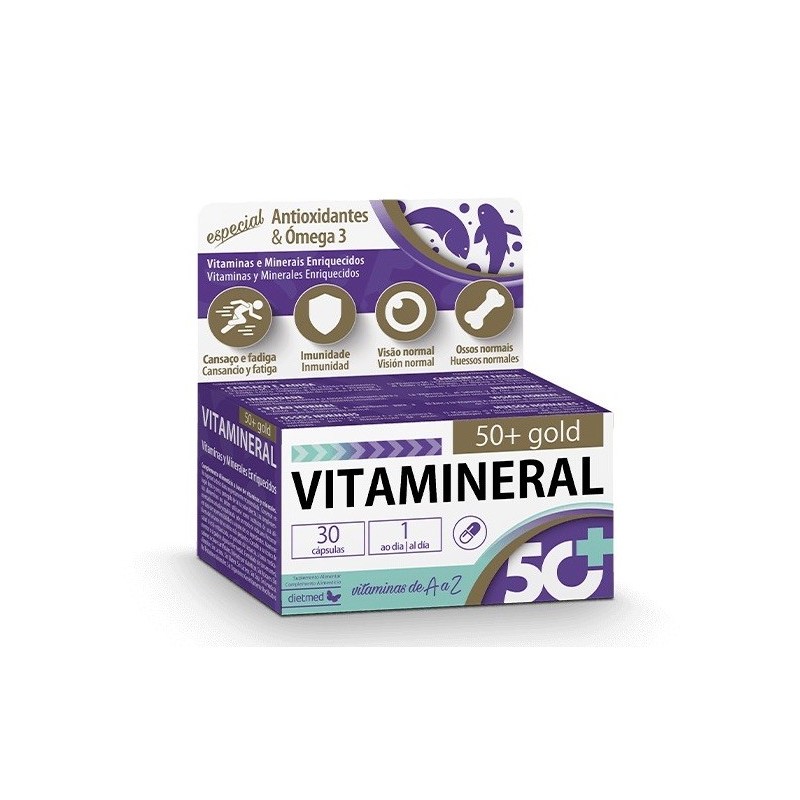 Vitamineral 50+ Gold 30 Cápsulas de Dietmed.