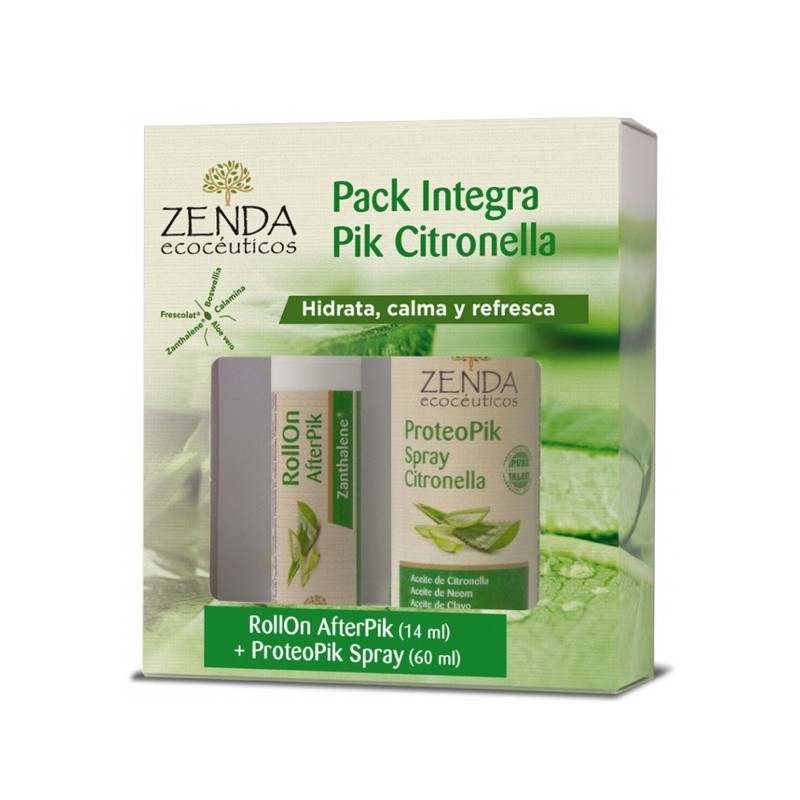 Pack Integra Pik Citronella | Zenda Ecocéuticos | Proteopik Spray | After Pick Roll-on