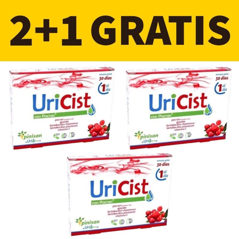 UriCist | 30 Cápsulas | Pinisan | Pack Promo 2+1 Gratis | Vitasanis