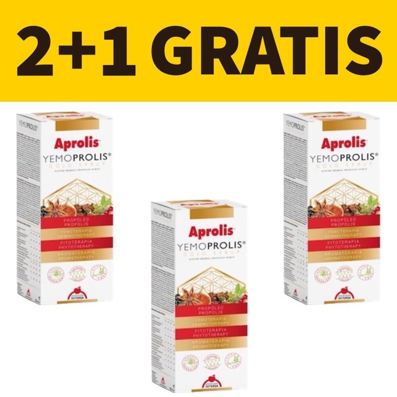 Aprolis Yemoprolis Gold Syrup | Intersa | 500 ml. | Pack 2+1 Gratis | Vitasanis