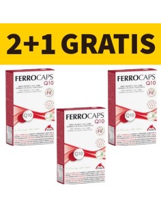Ferrocaps Q10 | Pack 2+1 Gratis | 60 Cápsulas | Intersa | Vitasanis