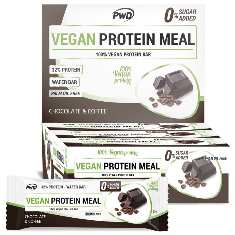 Vegan Protein Bar Chocolate con Café | PWD | 1 barrita de proteínas PWD | Vitasanis
