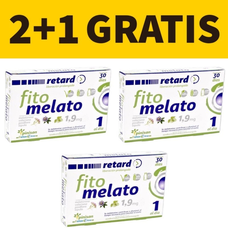 Fito Melato Retard 1,9 mg | Pinisan | 30 Cápsulas | Pack 2+1 Gratis | Vitasanis
