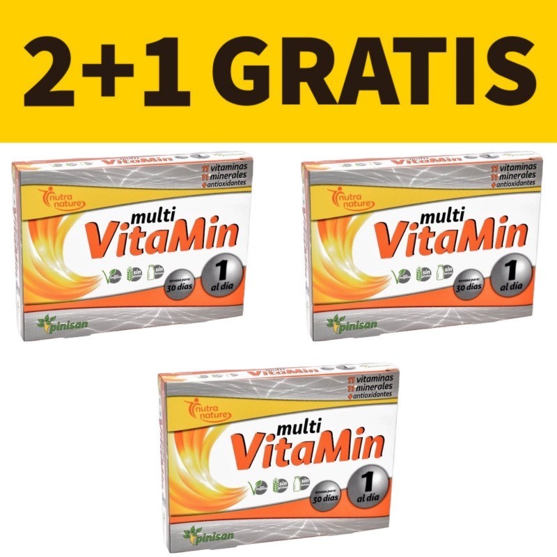 Multi VitaMin Pinisan | 30 Cápsulas | Oferta 2+1 Gratis | Vitasanis
