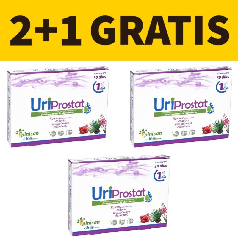 UriProstat | Pack 2+1 Gratis | Pinisan | 30 Cápsulas | Vitasanis