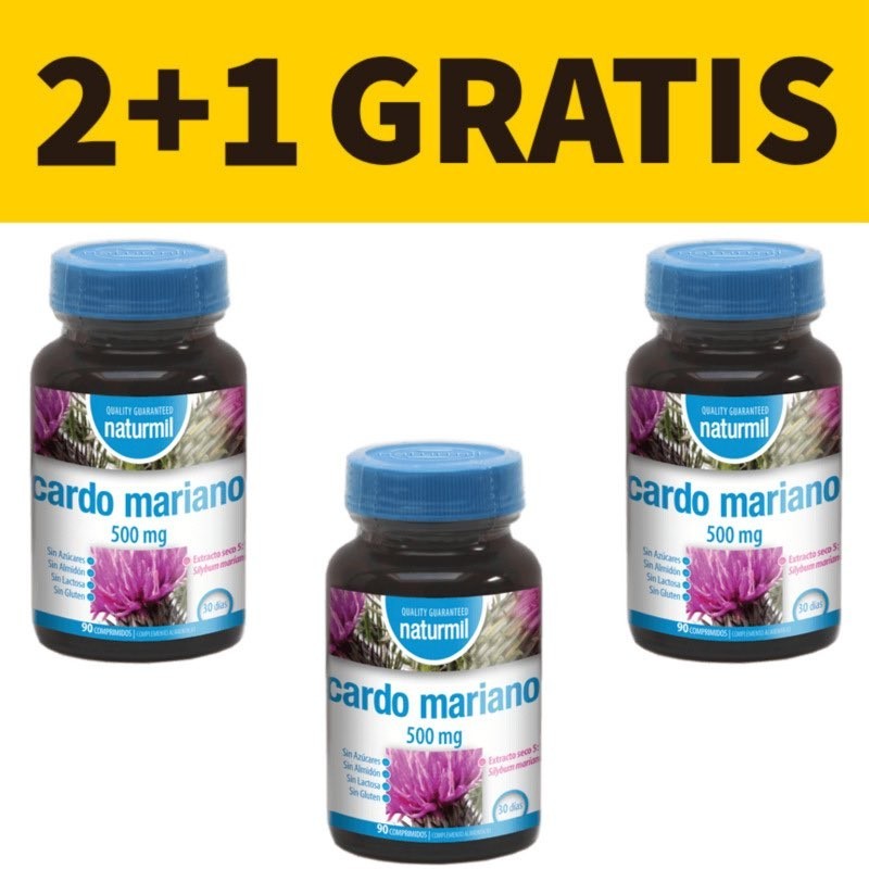 Cardo Mariano 500 mg. | Naturmil | 2+1 Gratis | Vitasanis
