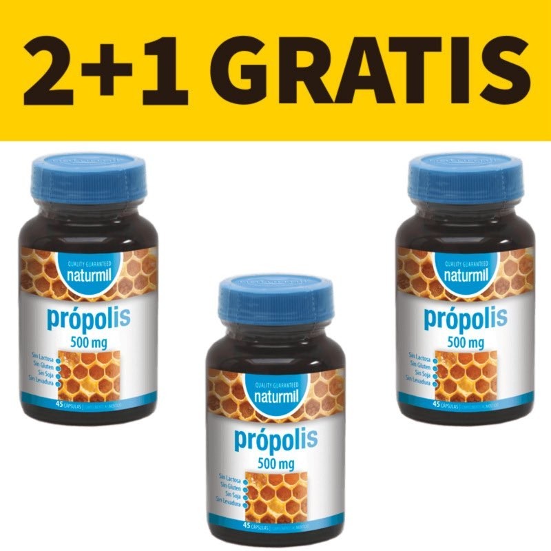 Própolis 500 mg. | Naturmil | 45 Cápsulas | Pack 2+1 Gratis