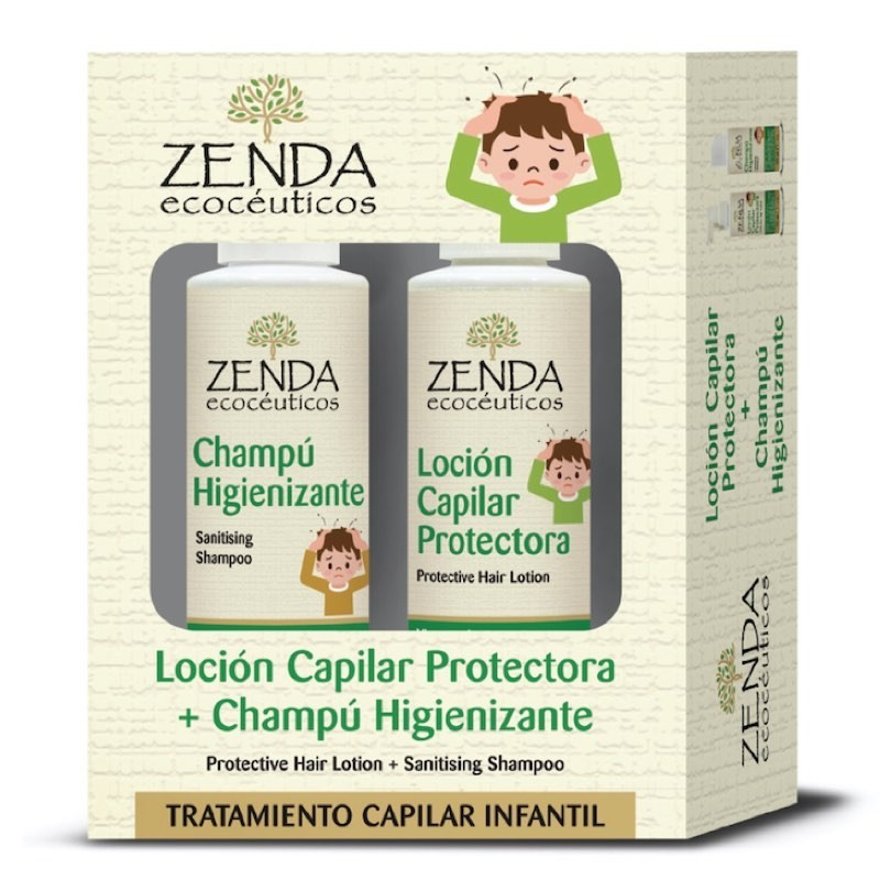Pack Capilar Infantil Champú 150 ml. + Loción 150 ml. | Antipiojos | Zenda Ecocéuticos