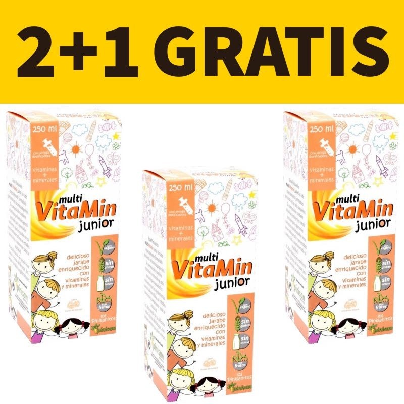 Multi Vitamin Junior Pinisan | Jarabe 250 ml. | Pack 2+1 Gratis