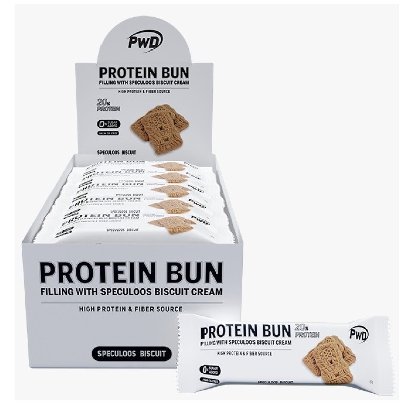 Protein Bun 15x60 gr. - Speculoos Biscuit Cream - PWD