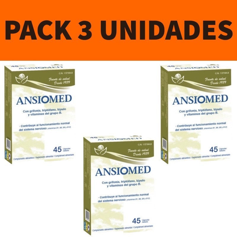 Ansiomed | Pack 3 Unidades | 45 Cápsulas | Bioserum