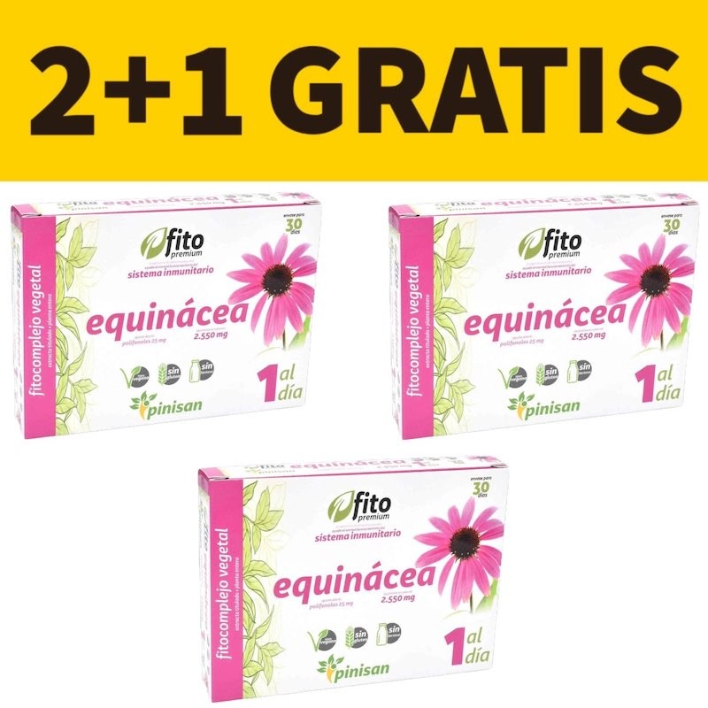 FitoPremium Equinácea | Pinisan | 30 Cápsulas | Pack Promo 2+1 Gratis