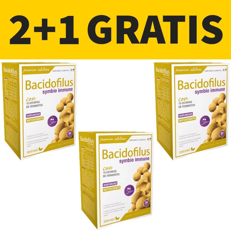 Bacidofilus Symbio Immune | Pack 2+1 Gratis | 30 Cápsulas