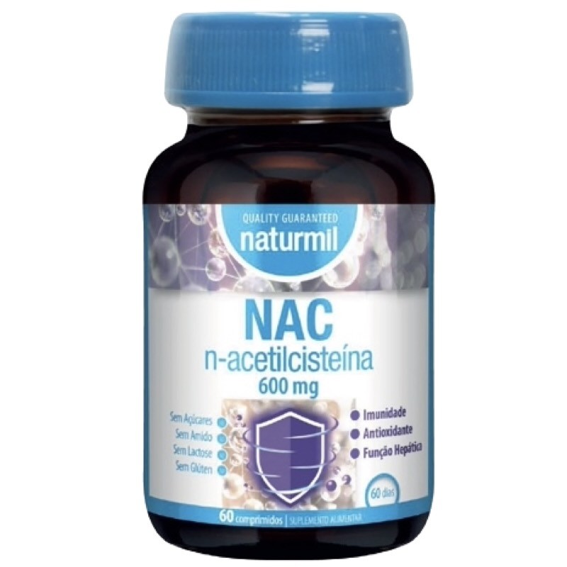 NAC n-acetilcisteina 600 mg | Naturmil | 60 Comprimidos | Vitasanis