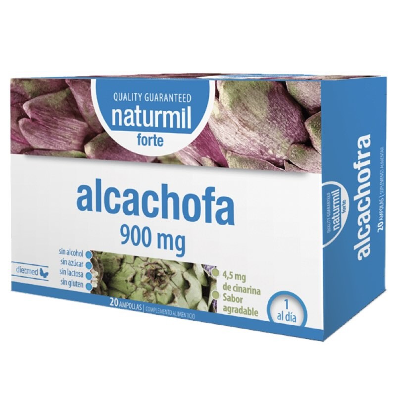 Alcachofa Forte 900 mg. | Naturmil | 20 Ampollas | Vitasanis