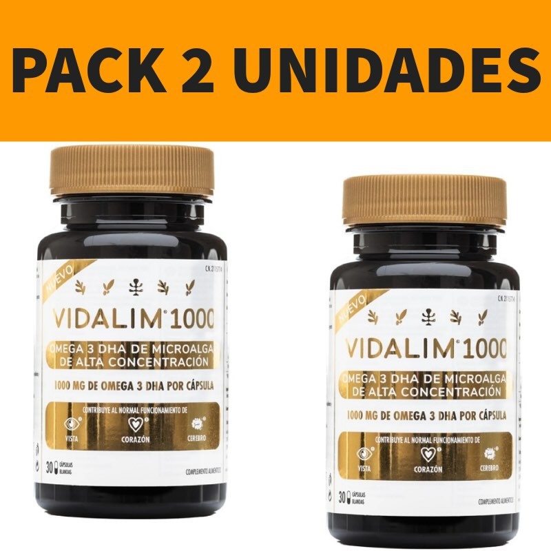Pack Vidalim 1.000 mg. DHA | Omega 3 | 30 Cápsulas | 2 Unidades
