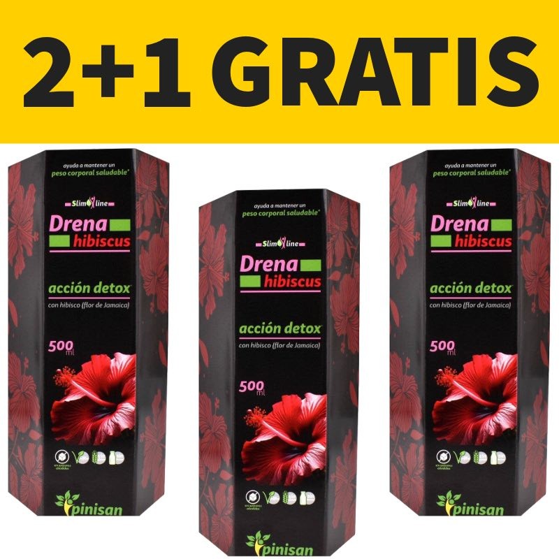 Drena Hibiscus | Pinisan | 500 ml. | Pack 2+1 Gratis