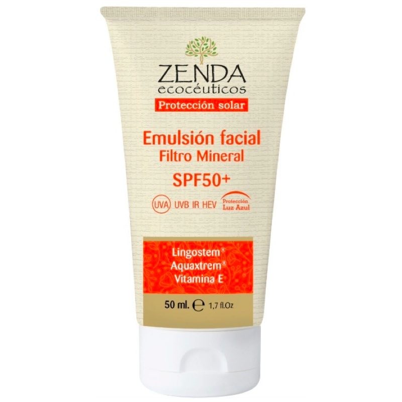 Crema Solar Facial Mineral spf50+ | Zenda Ecocéuticos | Vitasanis