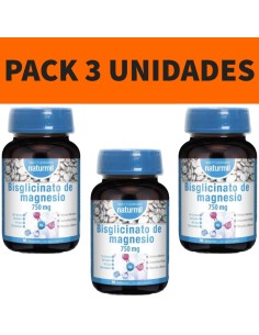 Bisglicinato de Magnesio | Naturmil | 90 Comprimidos | Pack 3 Unidades