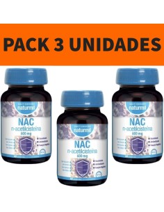 NAC n-acetilcisteina 600 mg | Naturmil | 60 Comprimidos | Pack 3 Unidades