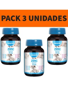 Zinc 20 mg. Naturmil | 60 Comprimidos | Pack Ahorro 3 Unidades
