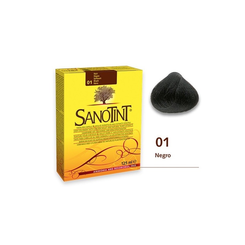 SANOTINT Tinte Classic 01 "Negro" | 125 ml. | Tintes Naturales Sanotint | Vitasanis