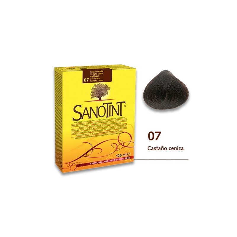 SANOTINT Tinte 07 Castaño ceniza | 125 ml. | Tintes Naturales | Vitasanis