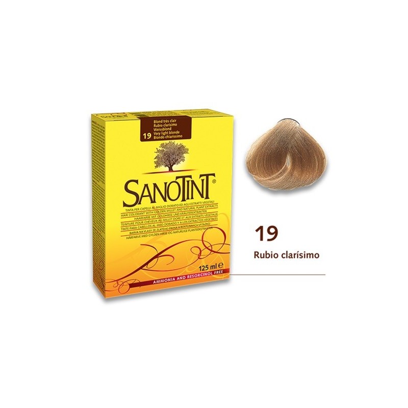 SANOTINT Tinte Classic 19 Rubio clarísimo | 125 ml. | Vitasanis